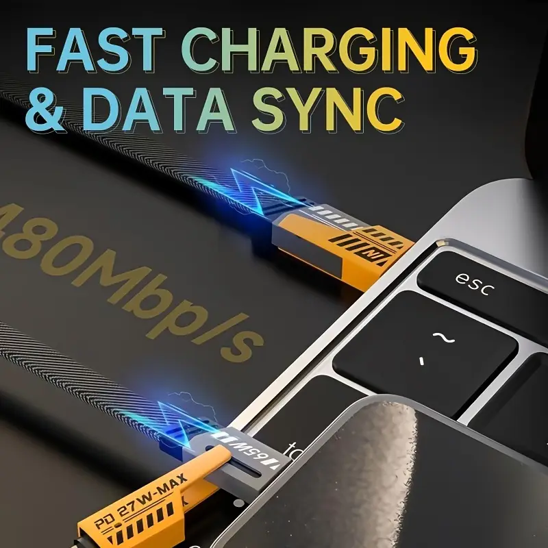 4 In 1 Multi Usb Pd Charging Cable 27W / 65W (Type-C To C, C To Lightning, Usb T)